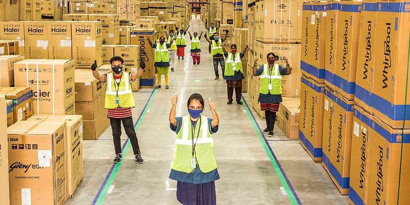Amazon launches India’s largest specialised fulfilment centre, aims for 20,000 deliveries a day this festive season 
