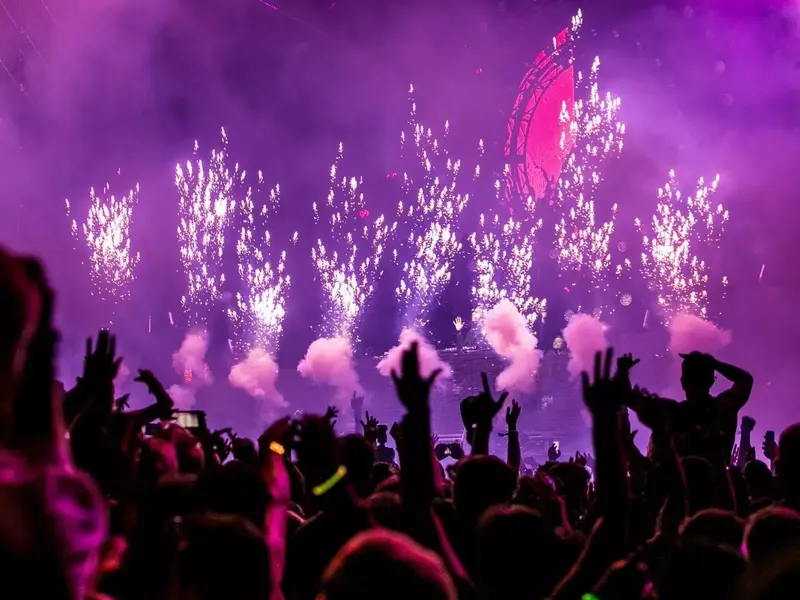 People rejoicing on new year's eve