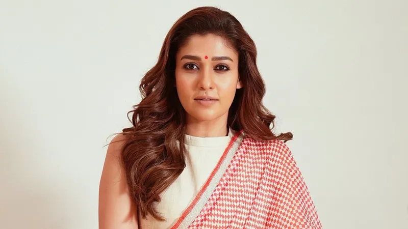 Nayanthara in a red saree