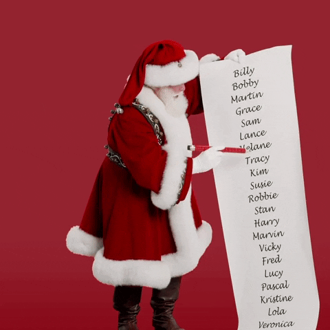 Santa's long list of customers