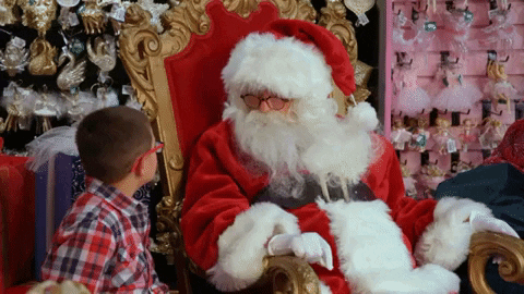 Santa Claus with a kid