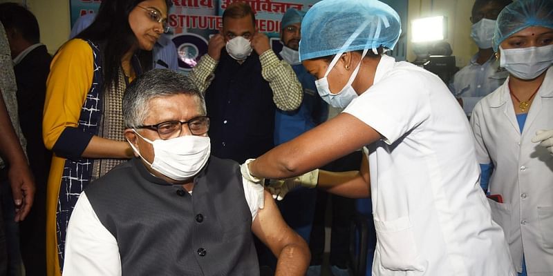 Union Minister Ravi Shankar Prasad gets first dose of COVID-19 vaccine, pays Rs 250