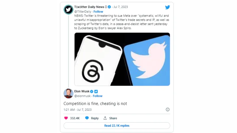 Twitter CEO Elon Musk responded to the potential lawsuit on Twitter