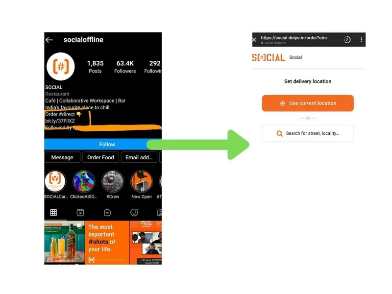 Impresario's Social ordering page