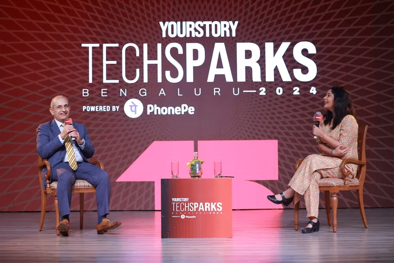 Vishal Dhupar, Managing Director of Asia South at NVIDIA; Shradha Sharma, Founder and CEO of YourStory.