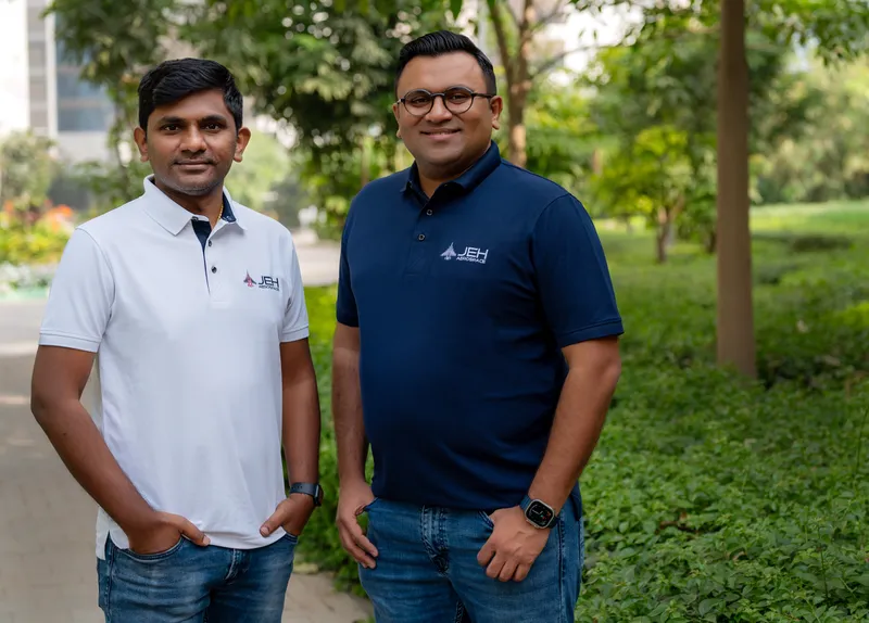 Co-founders of Jeh Aerospace Venkatesh Mudragalla and Vishal Sanghavi
