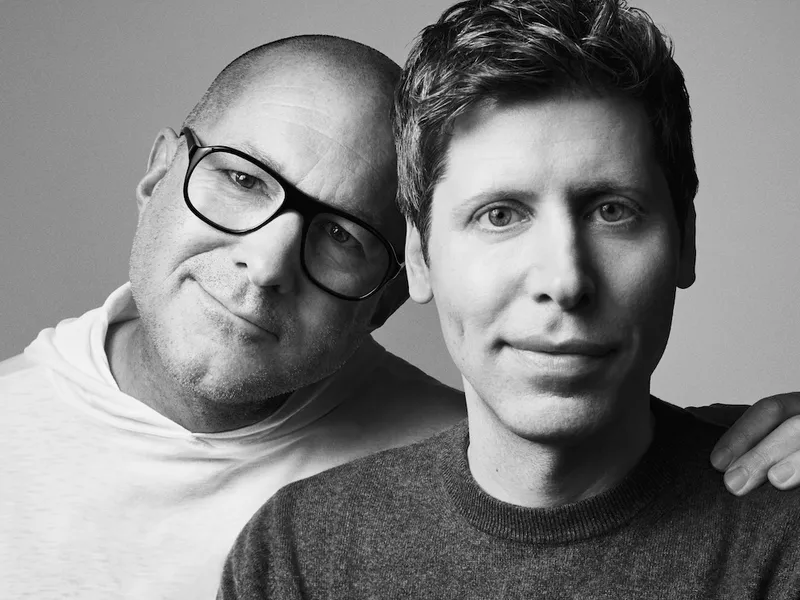 Jony Ive, Co-founder of io Products, and Sam Altman, CEO of OpenAI.