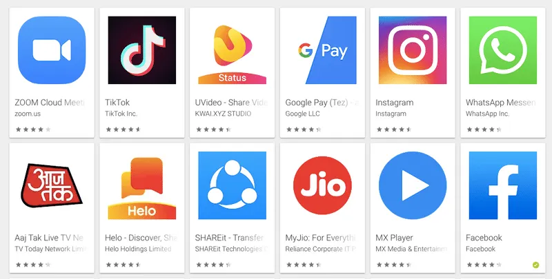 Top Apps India
