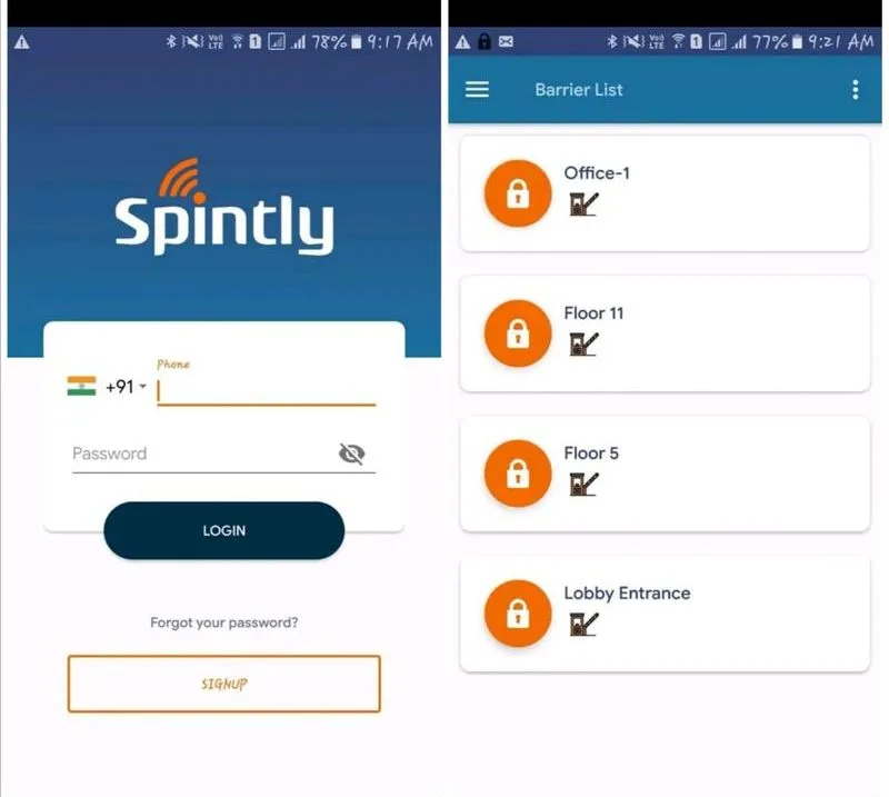 Spintly app