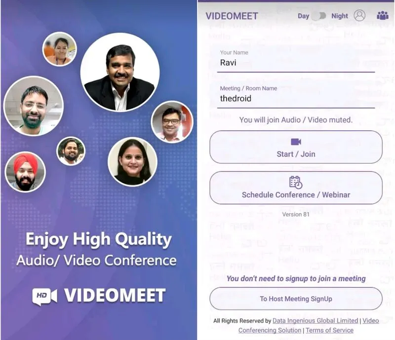 VideoMeet app
