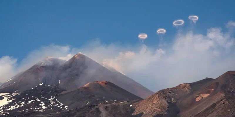 Volcano inspired by GenZ: Mount Etna has been blowing smoke rings into the sky!