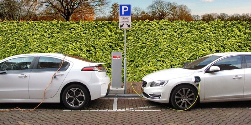 Electric Vehicles Getting Charged