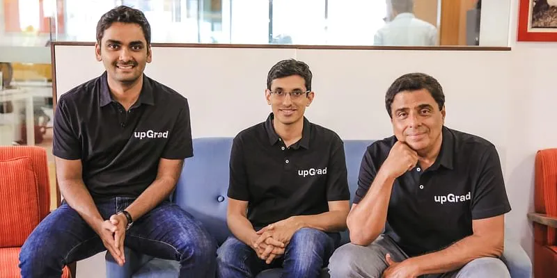 Phalgun Kompalli, Mayank Kumar, Ronnie Screwvala, Co-founders, upGrad
