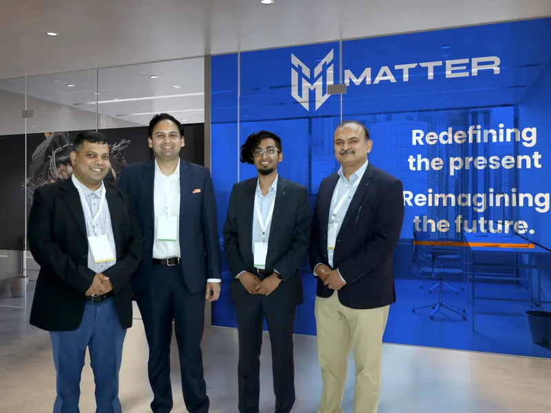 Matter Co-founders (L to R) - Kumar Prasad Telikepalli, Mohal Lalbhai, Saran Babu, Arun Pratap Singh