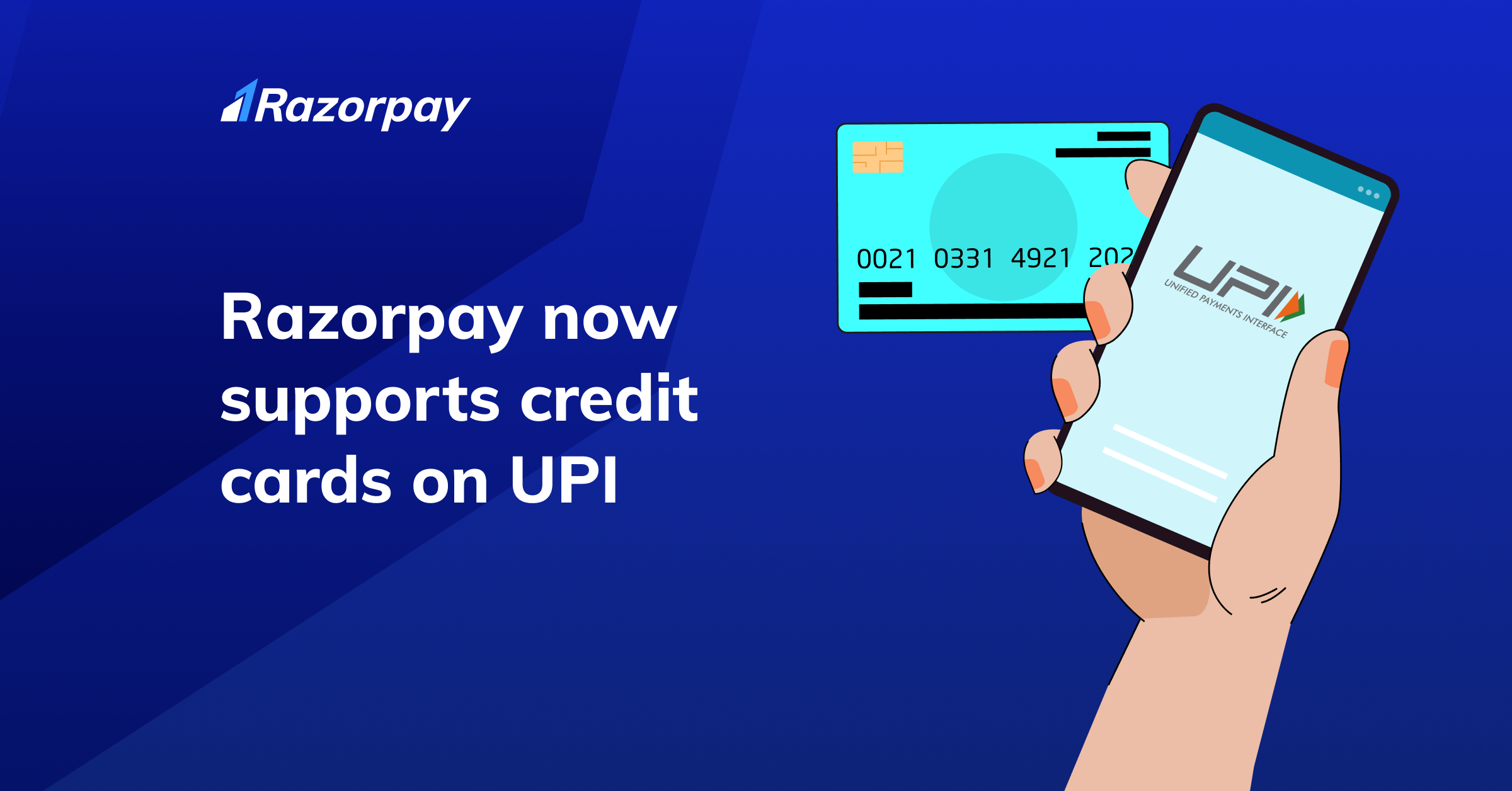 Razorpay enables merchants to accept credit card payments via UPI