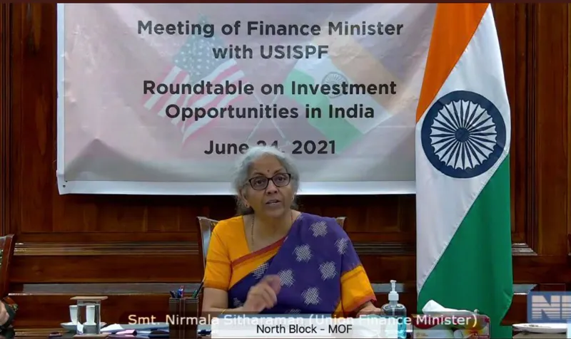 Nirmala Sitharaman at Global Investors Roundtable