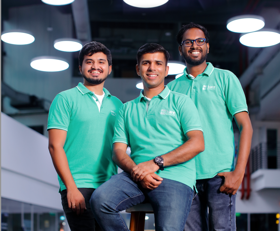 Mykare Health Co-founders L:R - Joash Philipose (CPO), Senu Sam (CEO), Rahmathulla TM (CTO)