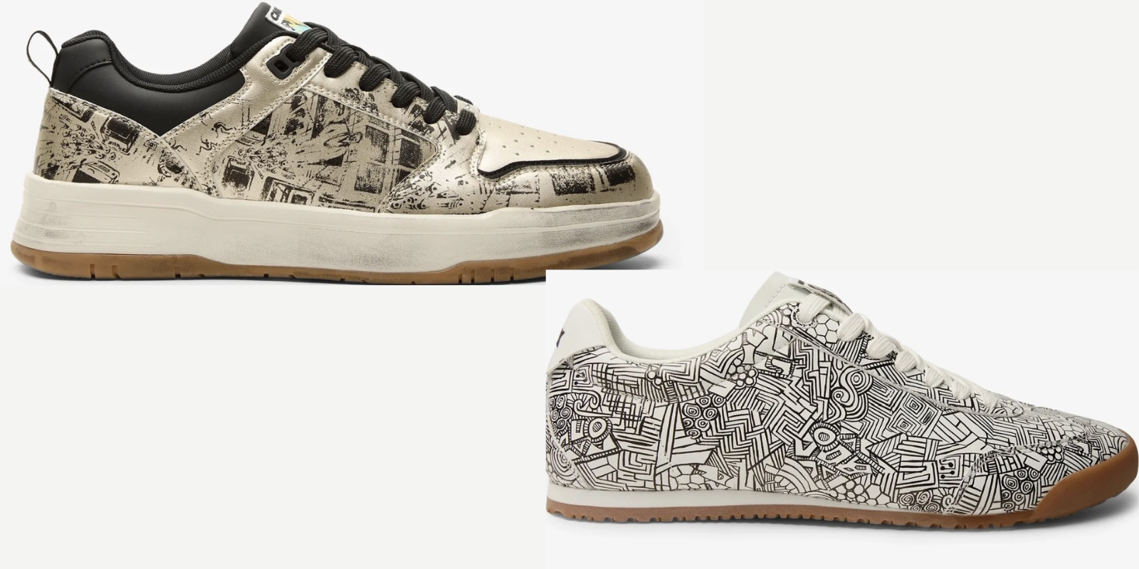 CHK shoes highlighting Indian Games and graffiti