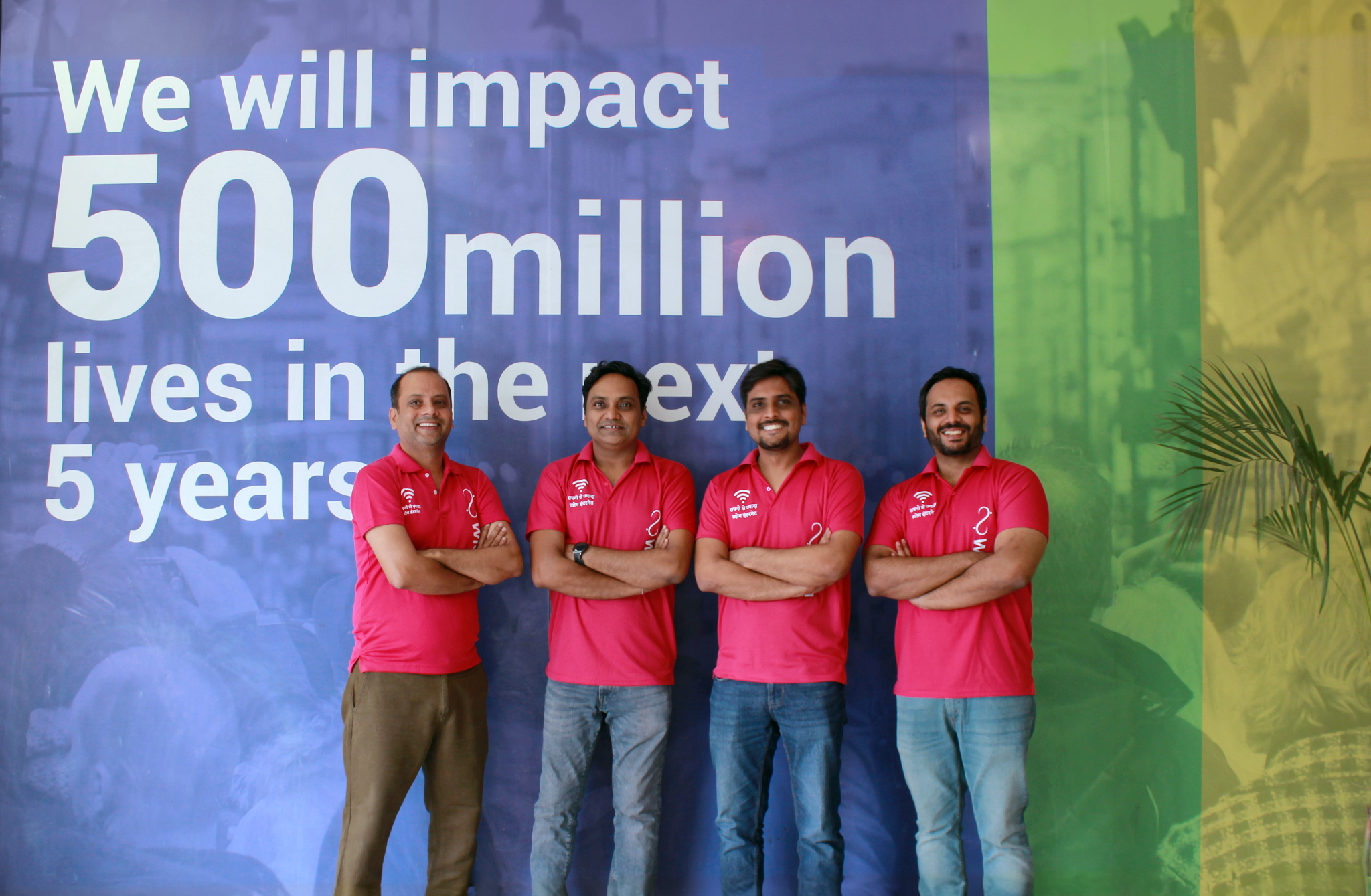From left to right: Satyam Darmora, Founder, Wiom, Nishit Aggarwal, Co-founder, Wiom, Ashutosh Mishra, Co-founder, Wiom, Maanas Dwivedi, Co-founder, Wiom