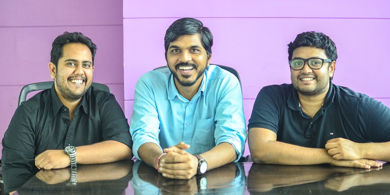 Founders of Swiggy (L-R - Nandan Reddy, Rahul Jaimini and Sriharsha Majety) 