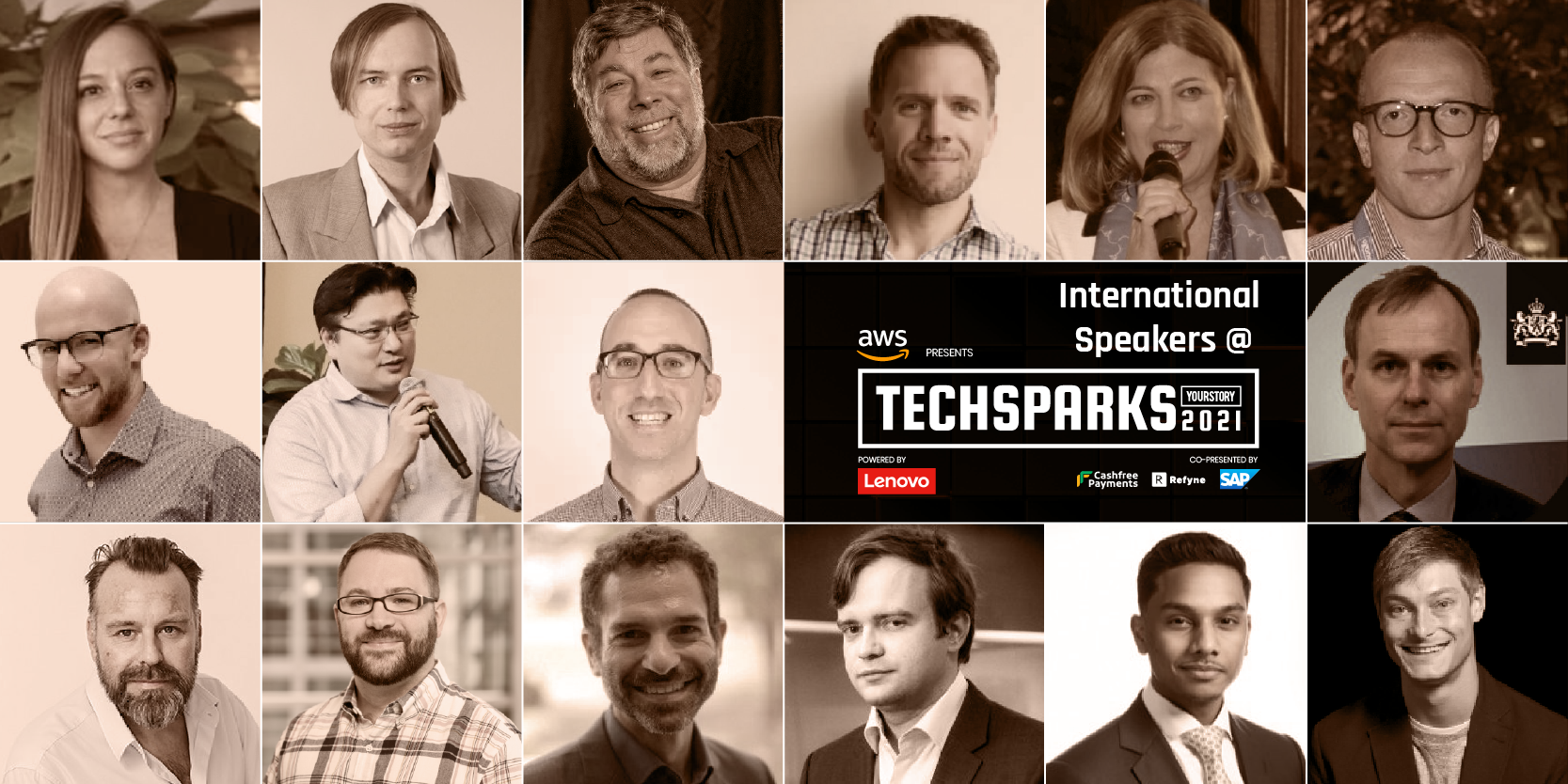 From Apple co-founder Steve Wozniak, to Thejo Kote who travelled over 13,000 kms to set up Airbase: meet the international speakers at TechSparks 2021