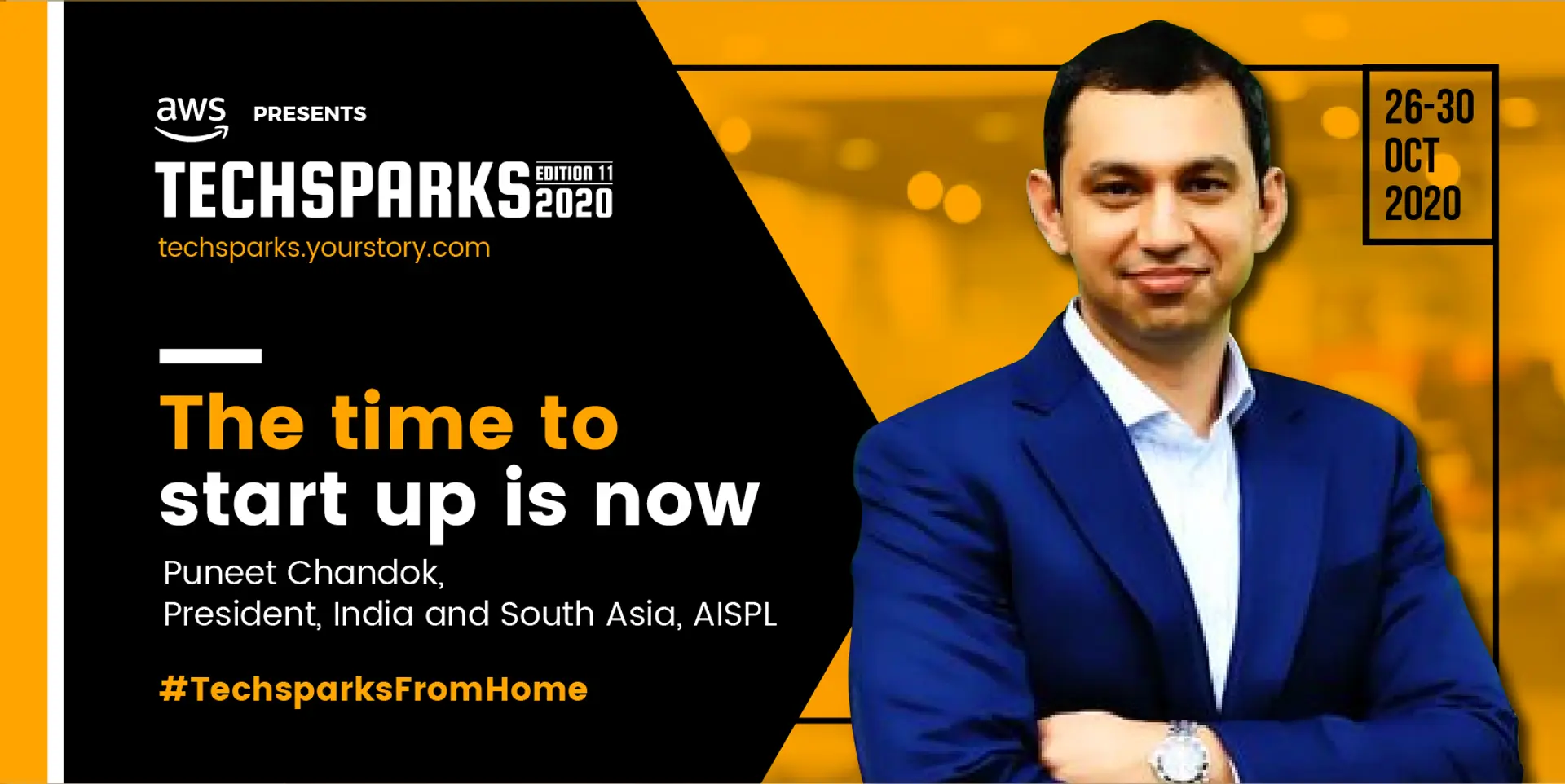 The time to start up is now: AWS India and South Asia President Puneet Chandok tells you why at TechSparks 2020