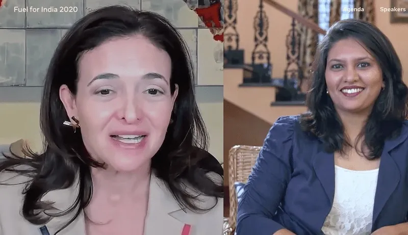 Sheryl Sandberg and Mahita Nagraj