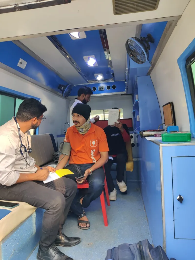 The Mobile Medical Units (MMUs) conduct health check-ups, first aid, vision screenings, and health education sessions.
