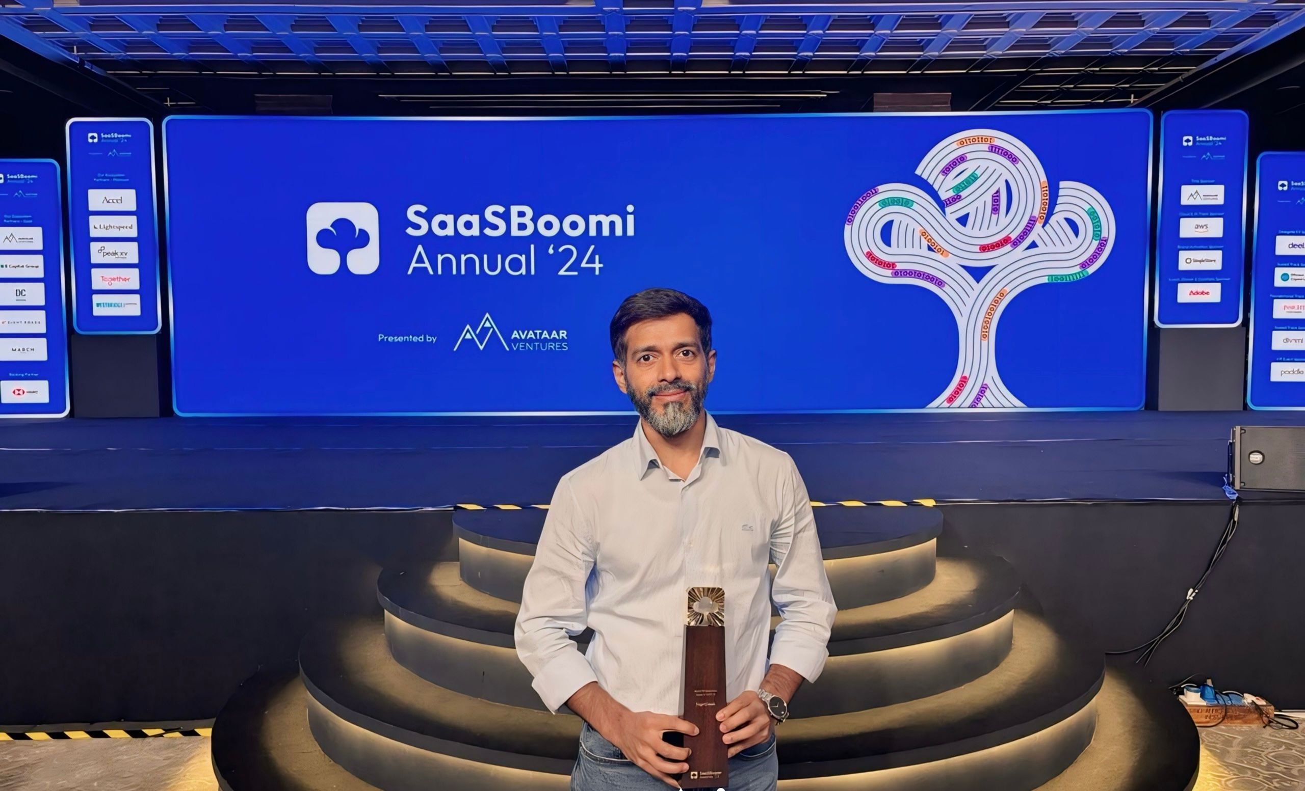 Krupesh Bhat, Founder, SignDesk at the SaaS Boomi Awards