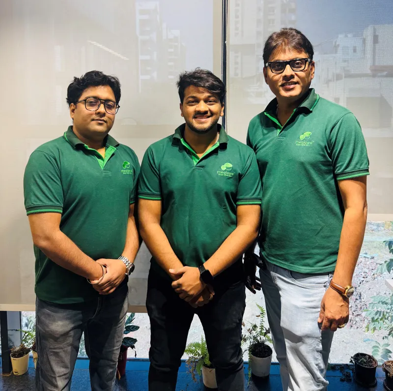 Pratap Haldar, CTO, Nikhil Jain, CMO, and Rupesh Kumar, CEO, Mealawe