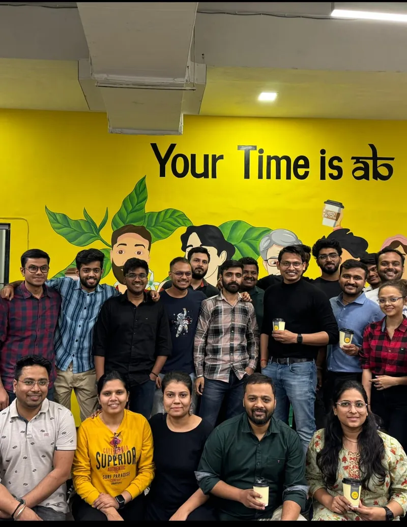 Abhijeet Anand, Founder & CEO of abCoffee with his team