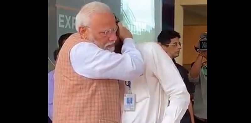 PM Modi consoles an emotional ISRO chief K Sivan after Chandrayaan-2's Vikram lander lost contact