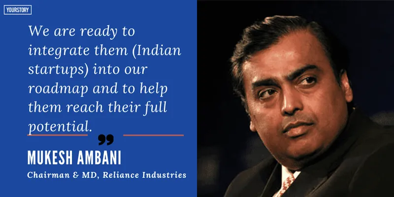 startups, mukesh ambani