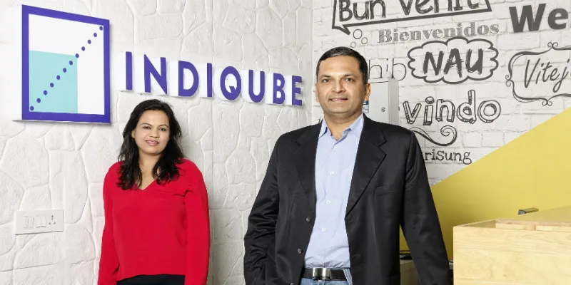 Indiqube Founders Meghna Agarwal (left) and Rishi Das (right)