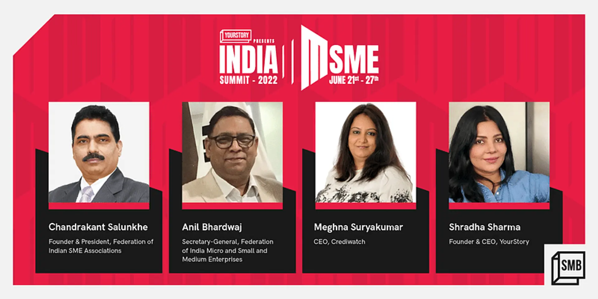 Meet the speakers at YourStory’s fourth edition of India MSME Summit 2022