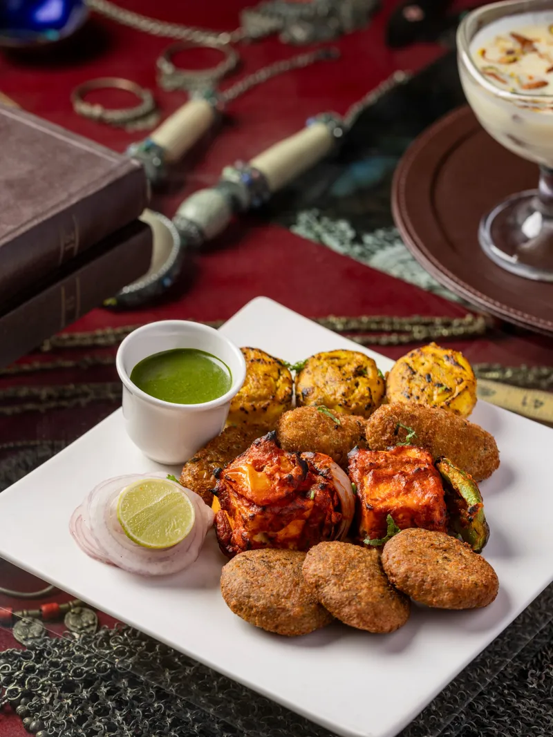 veg kebab platter at Chor Bizarre