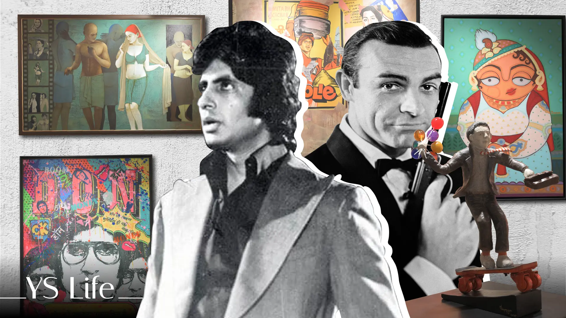 From Bond to Bachchan: A new show in Delhi peels back the many layers of these two icons through art