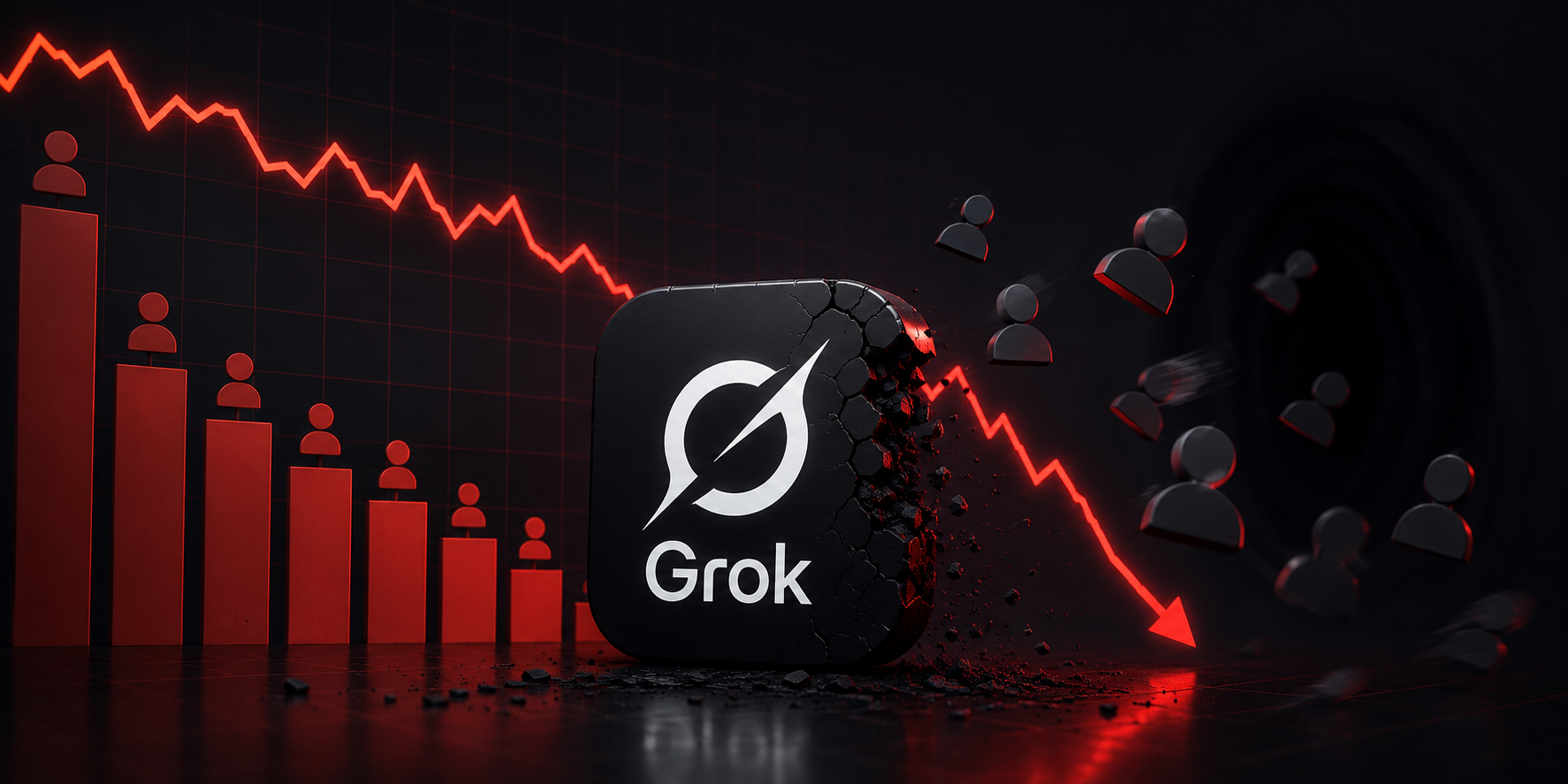 Grok’s user drop shows how brutal the AI race has become 