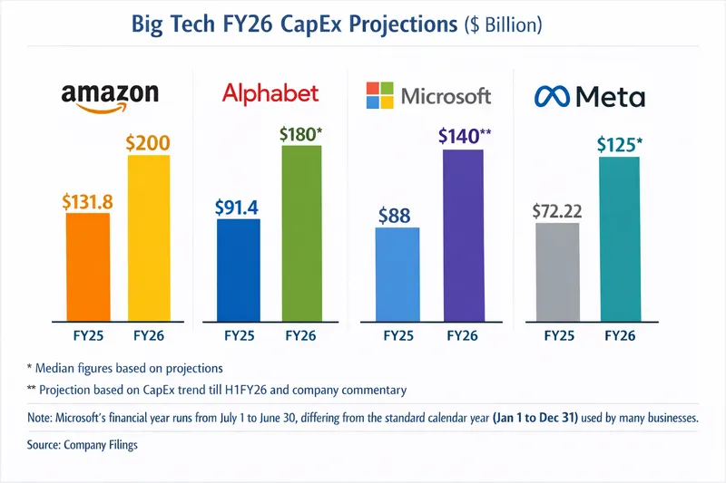 Big Tech FY26 CapEx projections