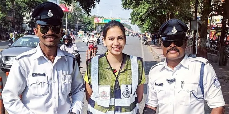 Shubhi Jain traffic volunteer Indore