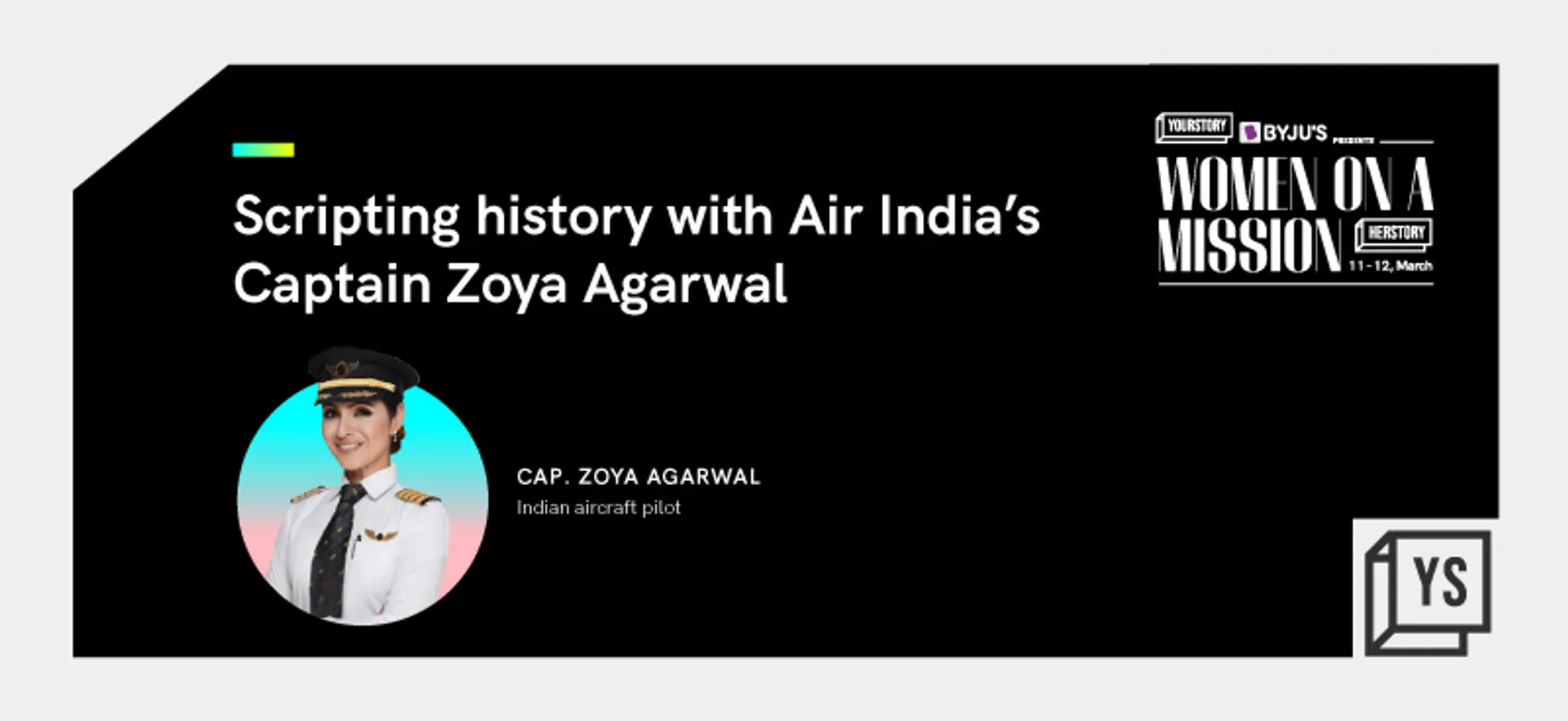 Aviation industry pioneer Zoya Agarwal on gender equality and making dreams come true