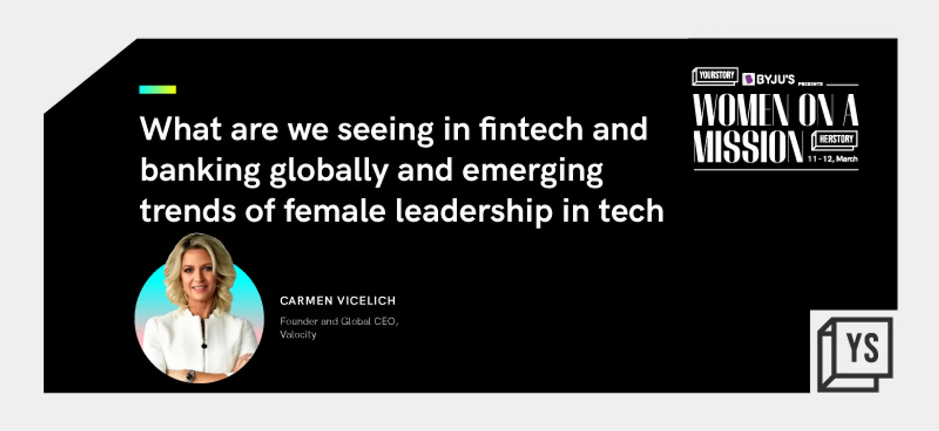 Data and technology are enablers that make lives easier: Carmen Vicelich, Founder and Global CEO, Valocity