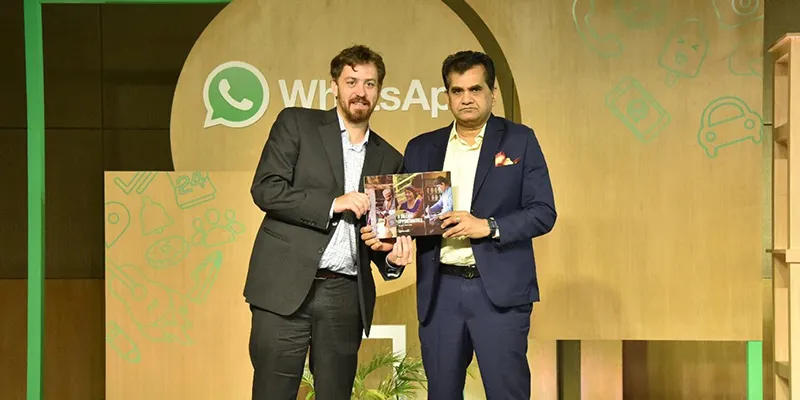 Will Cathcart, Global Head of WhatsApp and Amitabh Kant, CEO, NITI Aayog