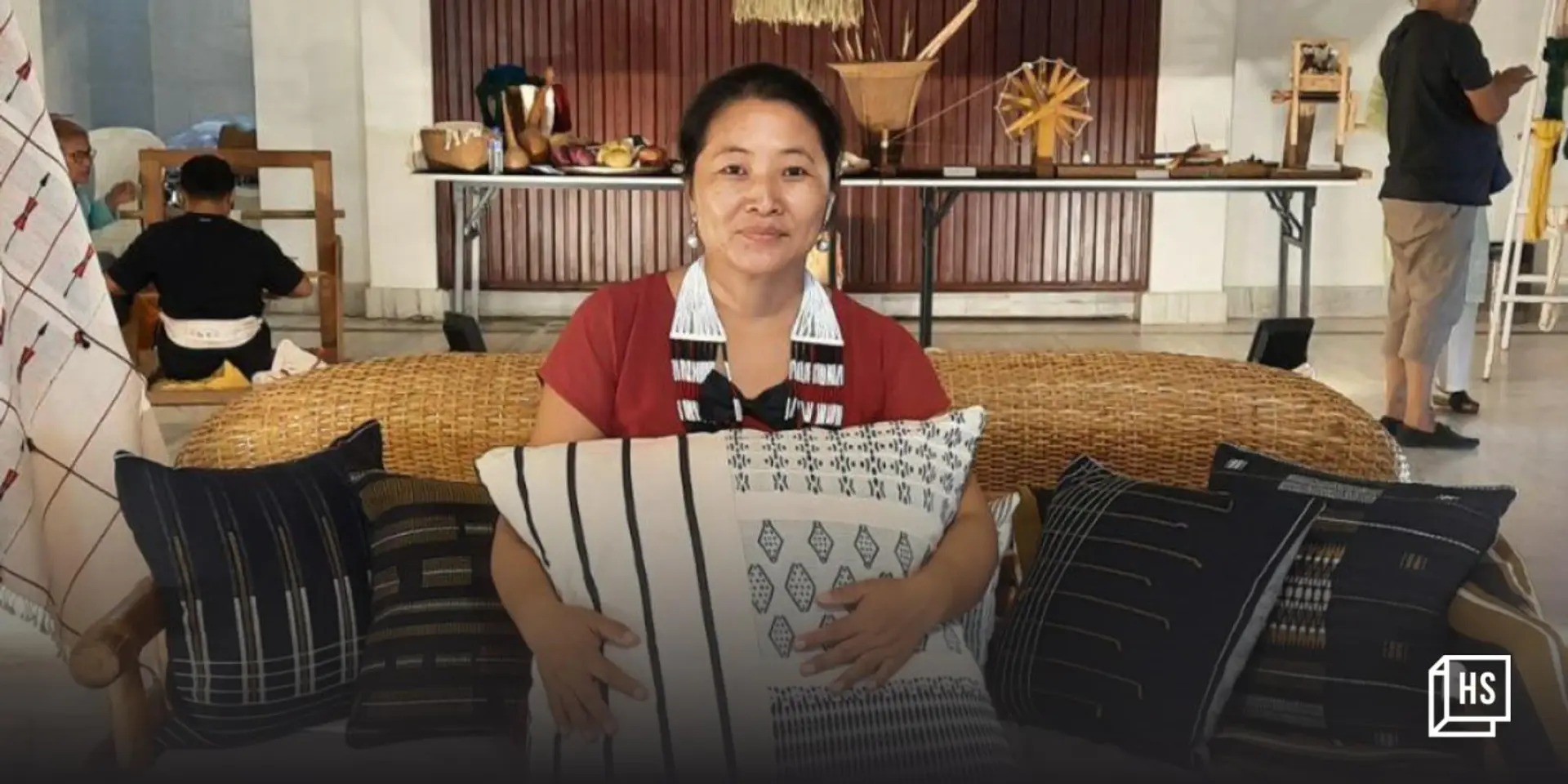 This Naga woman’s weaving unit is a source of livelihood for women who spin, weave, and warp