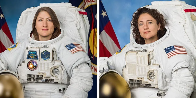 Astronauts Chritina Koch and Jessica Meir 