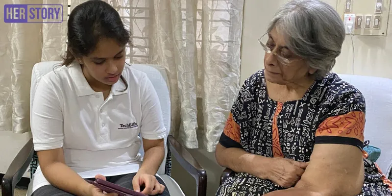 Tanvi helping elderly become tech savvy