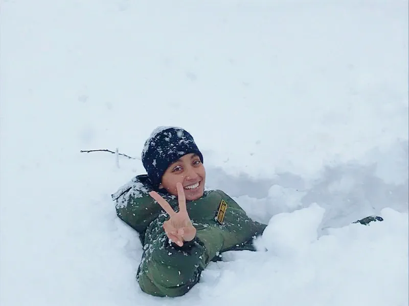 Lt Manisha during her posting in Leh, Ladakh