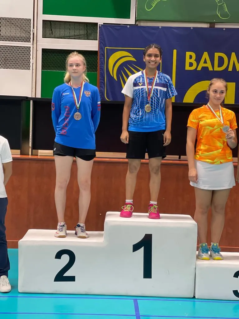 Tasnim Mir winning a championship
