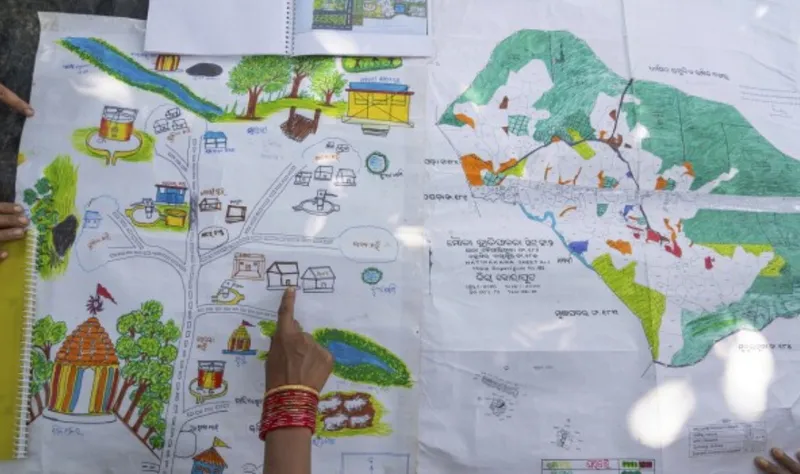 In Odisha’s Koraput district, adivasi women from 10 villages have created dream maps depicting the landscape they want restored with forests and water.