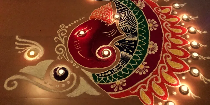 Rangoli of Ganesha